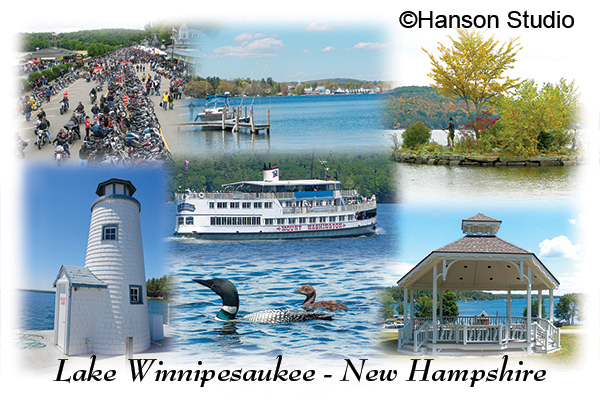 Lake Winnipesaukee, NH - Collage #2 - Square Format